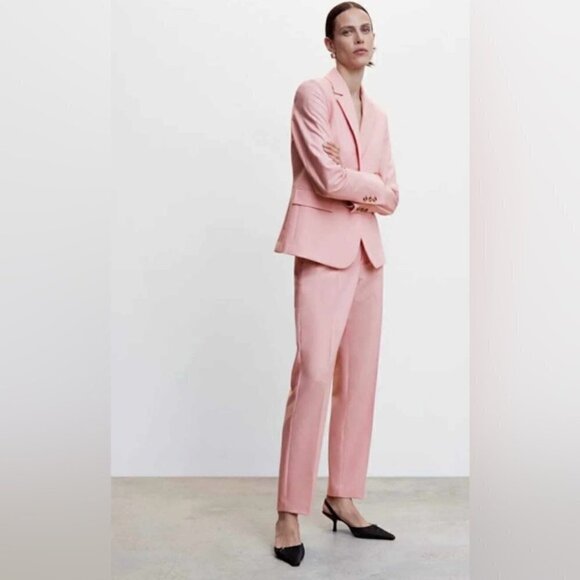 Mango - Women's Straight Suit Trousers - Pale Pink. Size: 6 (US). NWT - Picture 6 of 16